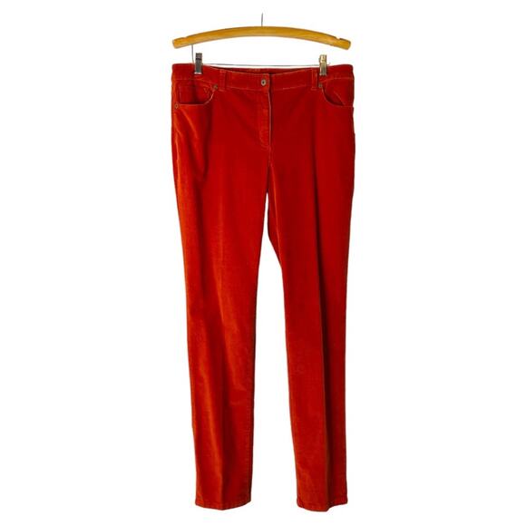 Liz Claiborne orange corduroy straight leg high waisted pants 12T - Picture 1 of 5